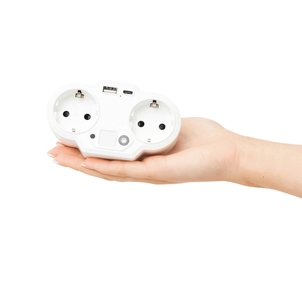 ENDLESS POWER NIGHT - USB-Adapter-Stecker-Netzteil mit Nachtlicht