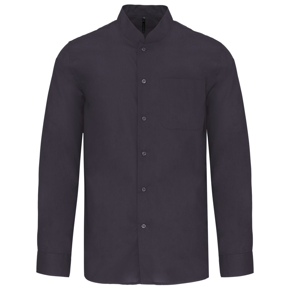 K515C - Herrenhemd mao-kragen langarm