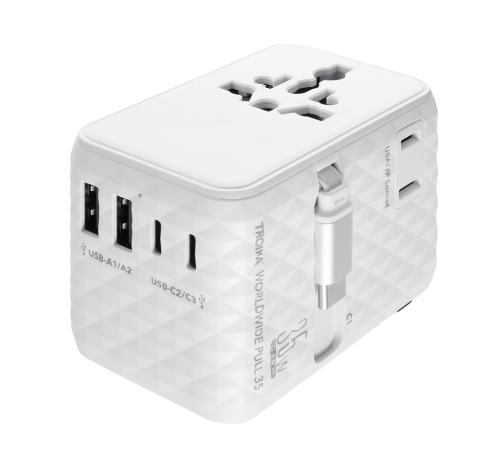 TROIKA Reiseadapter WORLDWIDE PULL 35