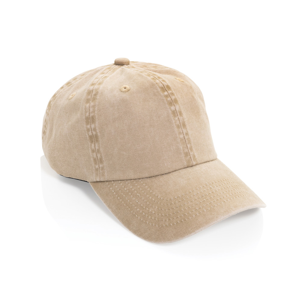BEAU AWARE™ Washed 6-Panel Kappe aus 270gr/m² Baumwolltwill - beige (± PMS beige)