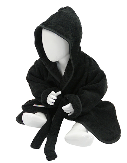 ARTG - Babiezz® Bathrobe With Hood - Black, Black