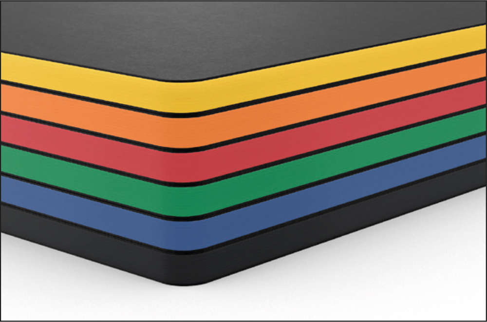 Notizbuch Tablet-Book, A4, Winkelkaro, gelb, Siebdruck-Digital