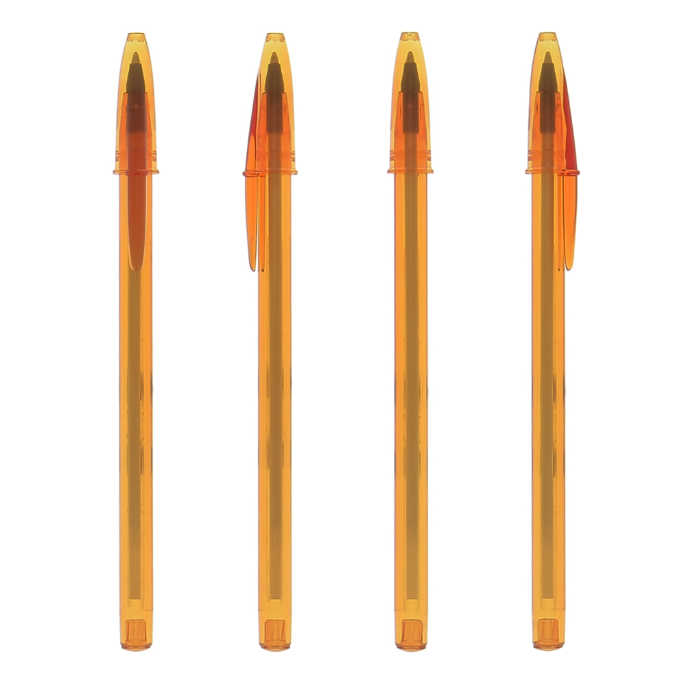BIC® Style Kugelschreiber - Transparent Orange/ Transparent Orange/ Schwarze Tinte