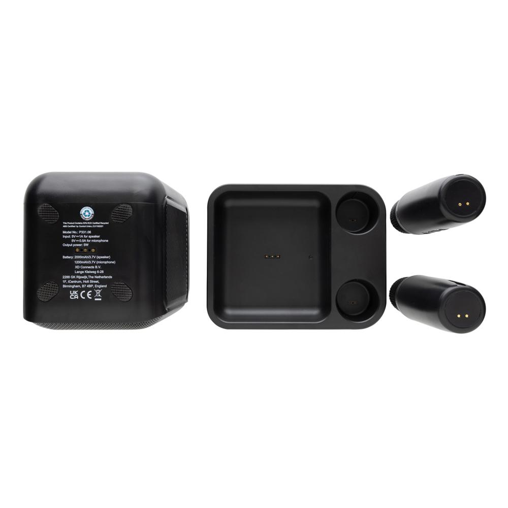 Singvibe Karaoke-Set mit Doppelmikrofon aus RCS rec. ABS