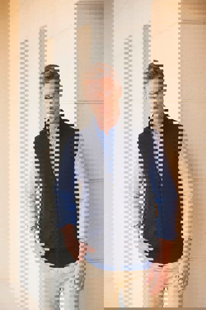 H711XX - Pullover ohne Ärmel mit Reißverschluss für Herren