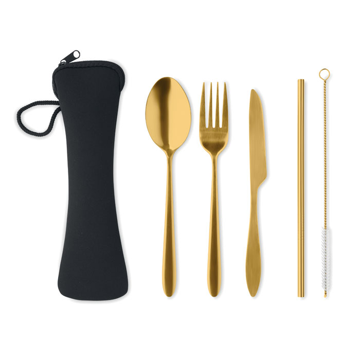 5 SERVICE - Besteck-Set Edelstahl - Golden