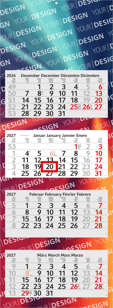 4-Monatskalender Mehrblock Profil 4 EXPRESS