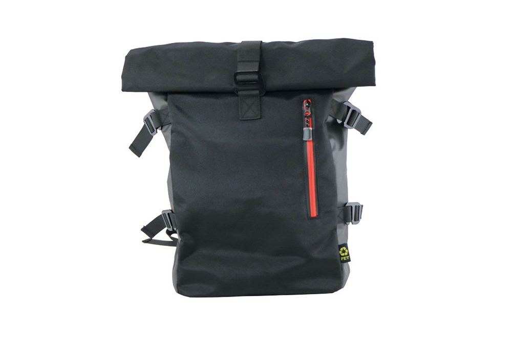 Rucksack Melbourne aus recycelten PET-Flaschen (rPET) - Schwarz/Rot