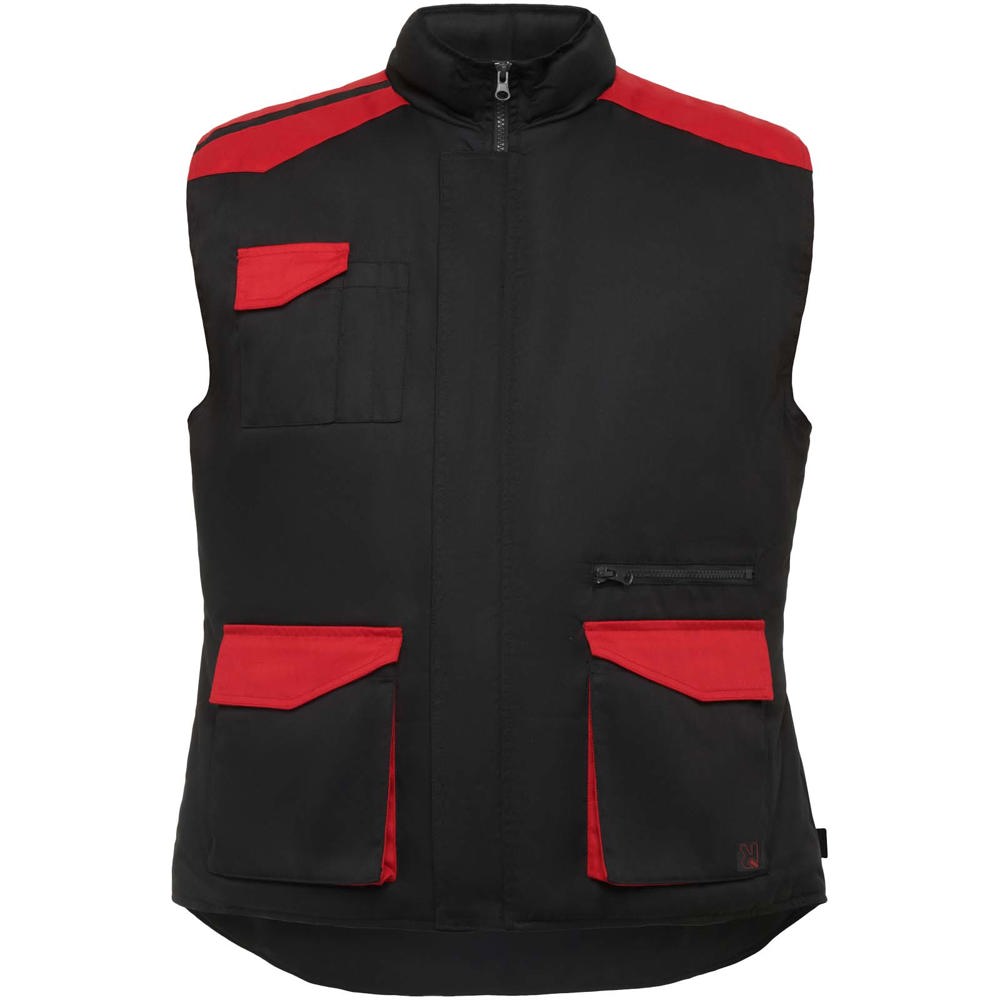 Armada Arbeitsweste mit mehreren Taschen - schwarz, rot