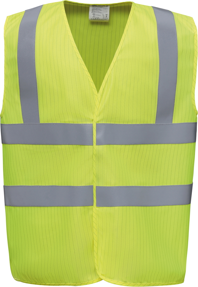 YHVW100ASFR - High visibility, anti-static and flame retardant waiscoast