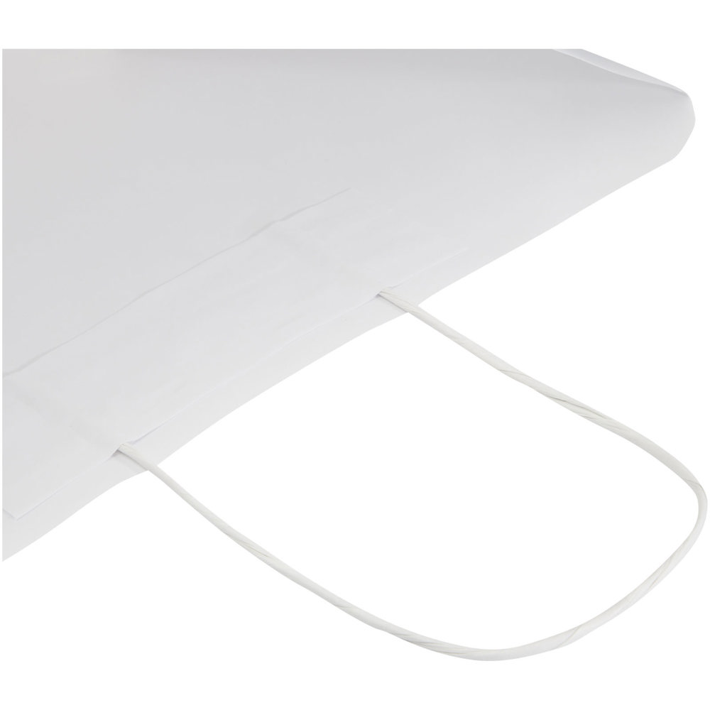 Kraftpapiertasche 120 g/m² mit gedrehten Griffen – 31 × 12 × 31 cm