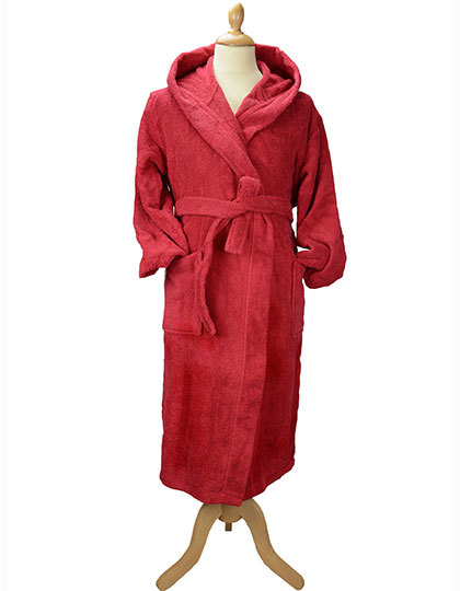 ARTG - Bathrobe With Hood - Deep Red