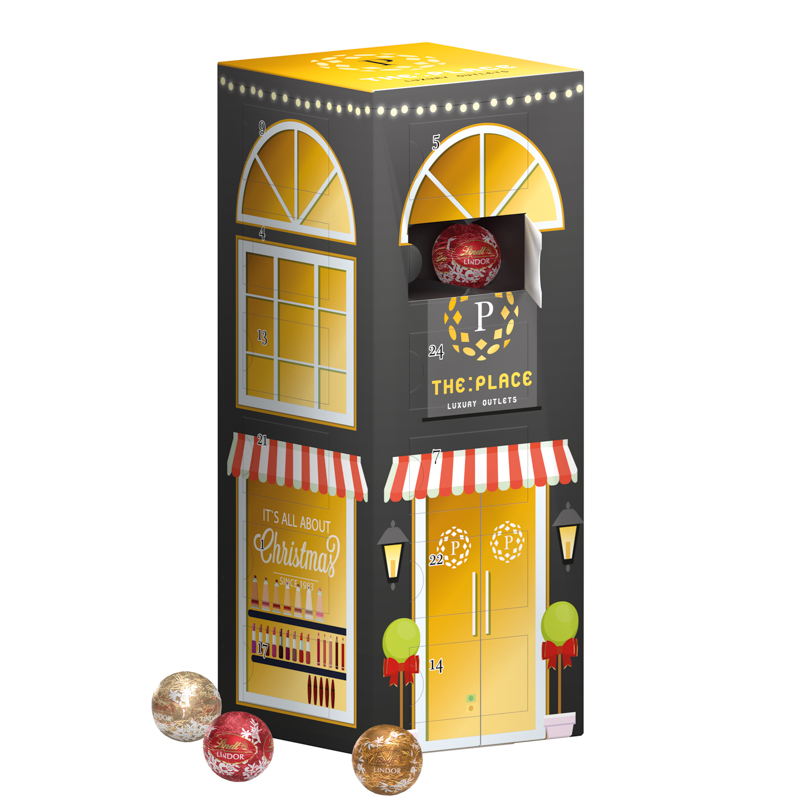 Minikugel Tower Adventskalender, LINDOR Lindt Mini Kugeln