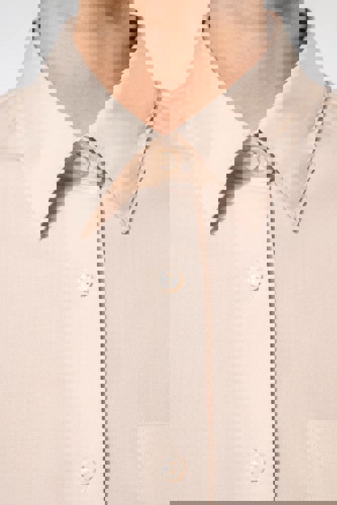 K558C - Popeline Hemd Baumwollpolyester 3/4-Ärmel pflegeleicht für Damen