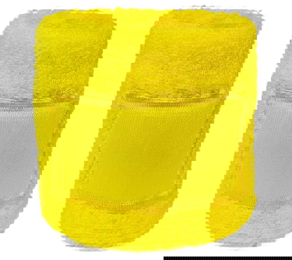 Frottier Armschweißband mit Label - Gelb (PMS 101c) / Gelb