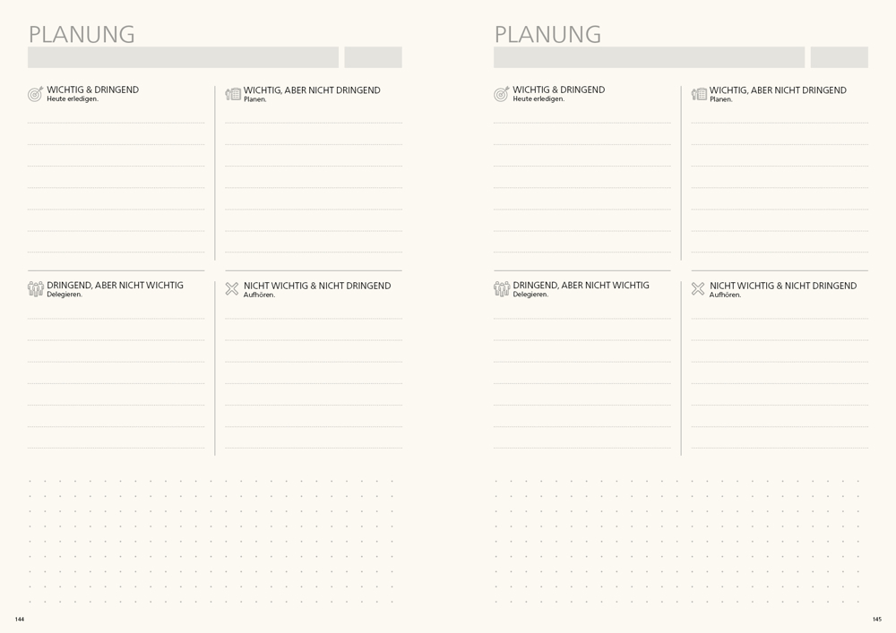 Notizbuch orgaLine Mainbook, Creme, schwarz-meliert