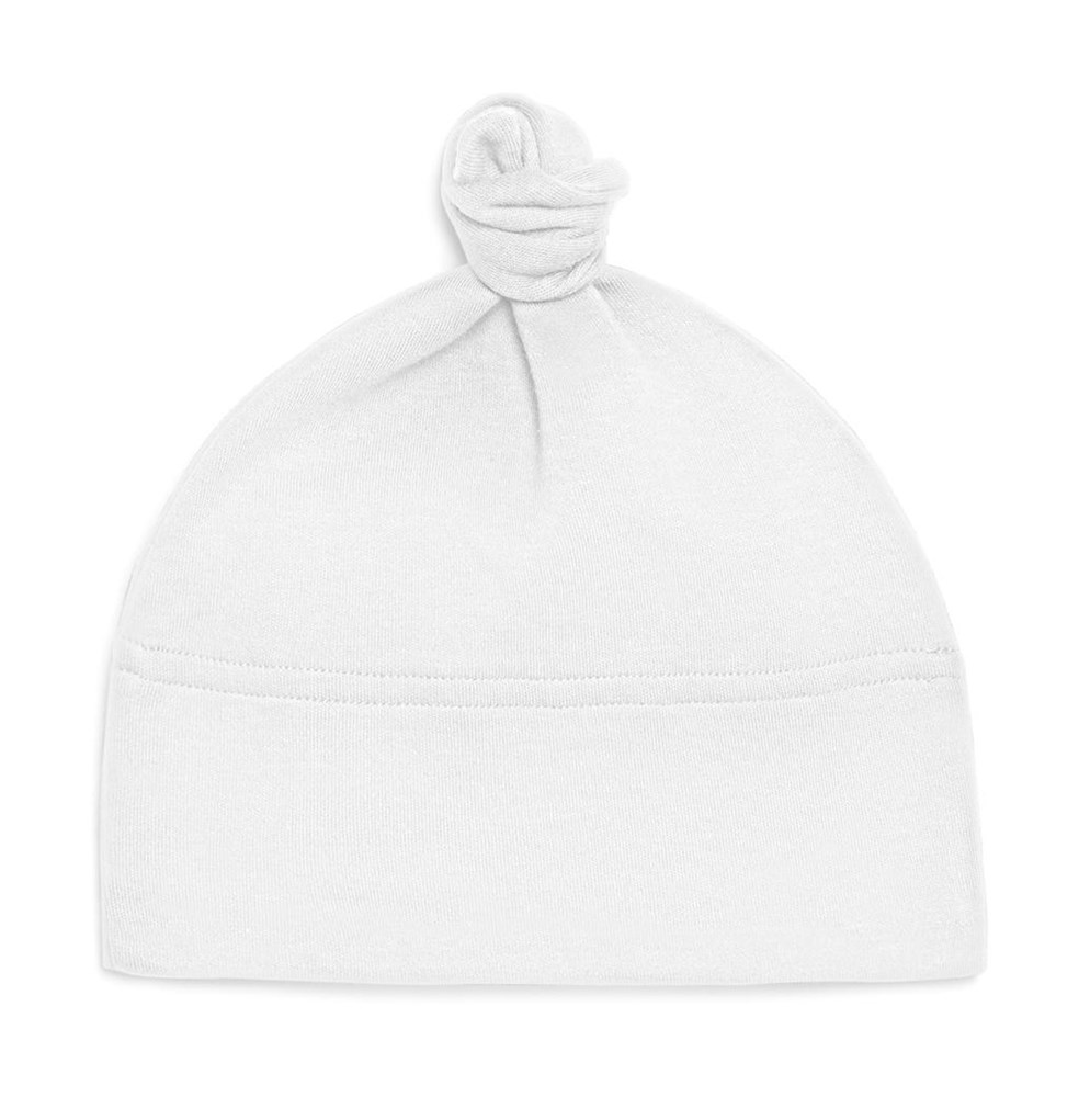 Baby 1 Knot Hat - White