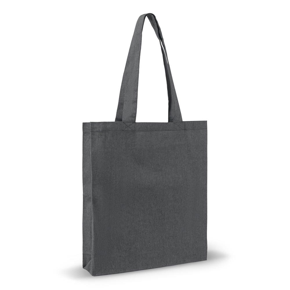 Einkaufstasche aus recycelter Baumwolle 38x42x10cm - grau