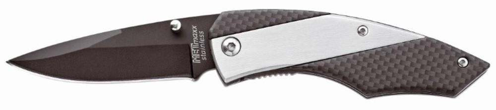 Metmaxx® Taschenmesser "SliderProCarbon" silber