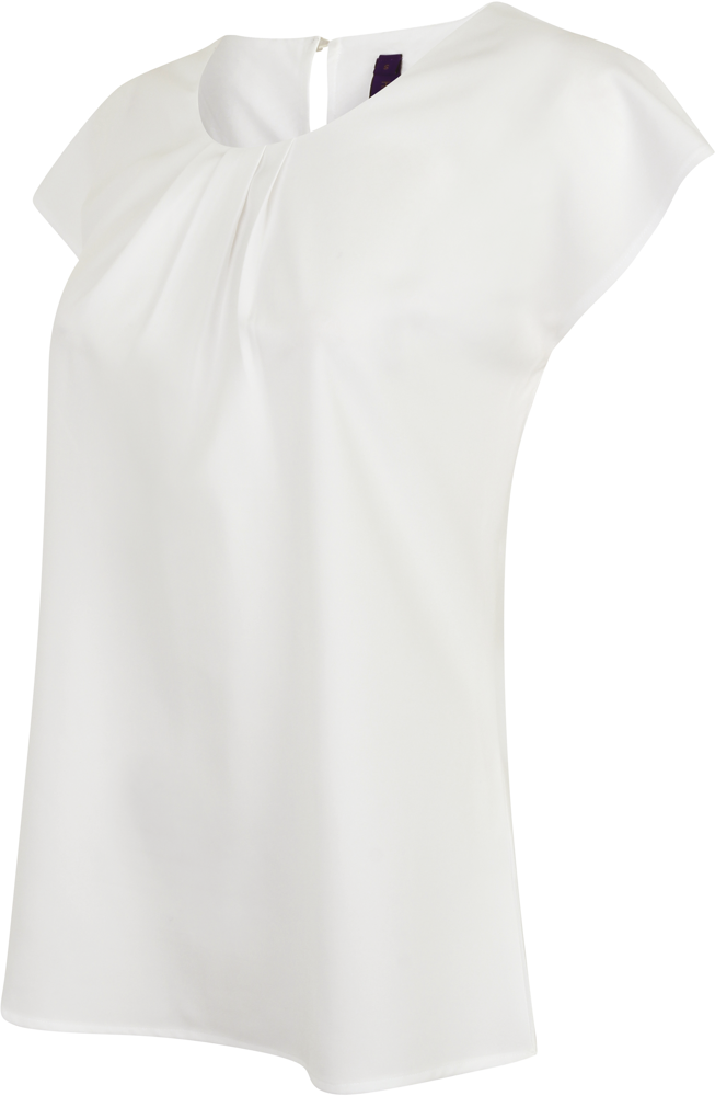 H597 - Ladies' pleat front blouse