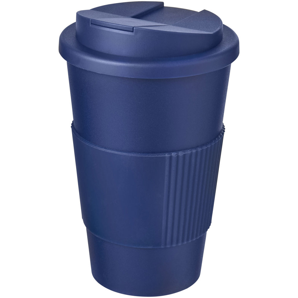 Americano® 350 ml Isolierbecher mit Schutzring & auslaufsicherem Schraubverschluss - blau