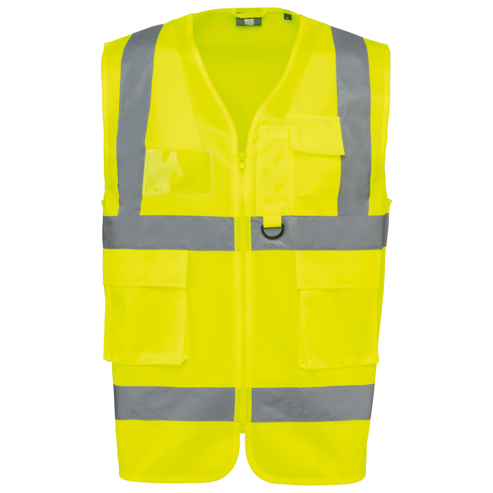 WK618 - Recycelte HI-VIS SICHERHEITSWESTE mit Reißverschluss