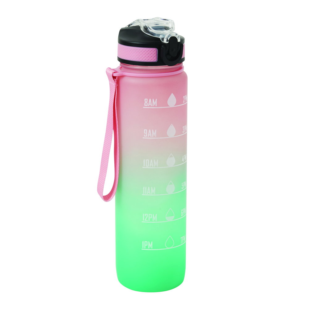 HYDRO LEVEL - Sport-Trinkflasche - pink, türkis