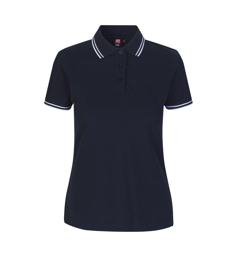 Kontrast Poloshirt | Stretch | Damen
