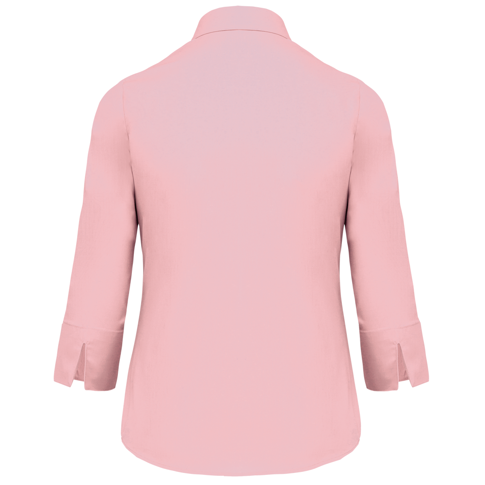 K558 - Popeline Hemd Baumwollpolyester 3/4-Ärmel pflegeleicht für Damen