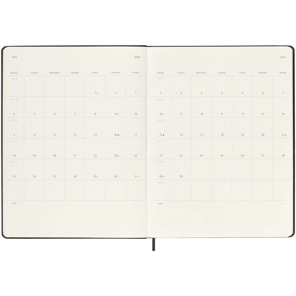 Moleskine Hardcover 12 Monate Wochenkalender XL
