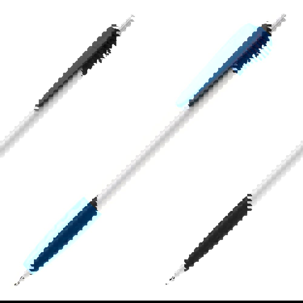 Kugelschreiber Cosmo Grip HC - Weiss / Dunkelblau