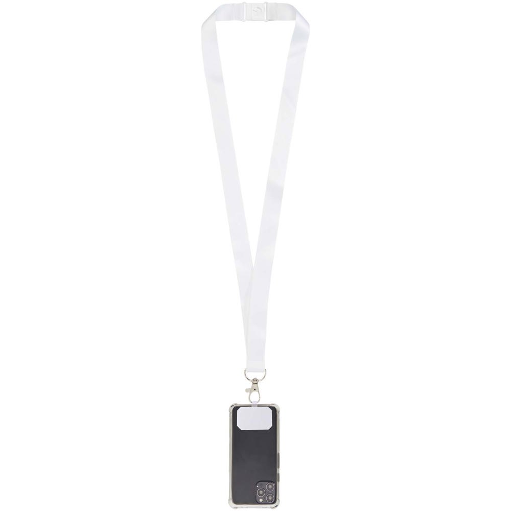 Addie RPET Sublimation Lanyard mit Telefonhalterung und Sicherheitsverschluss