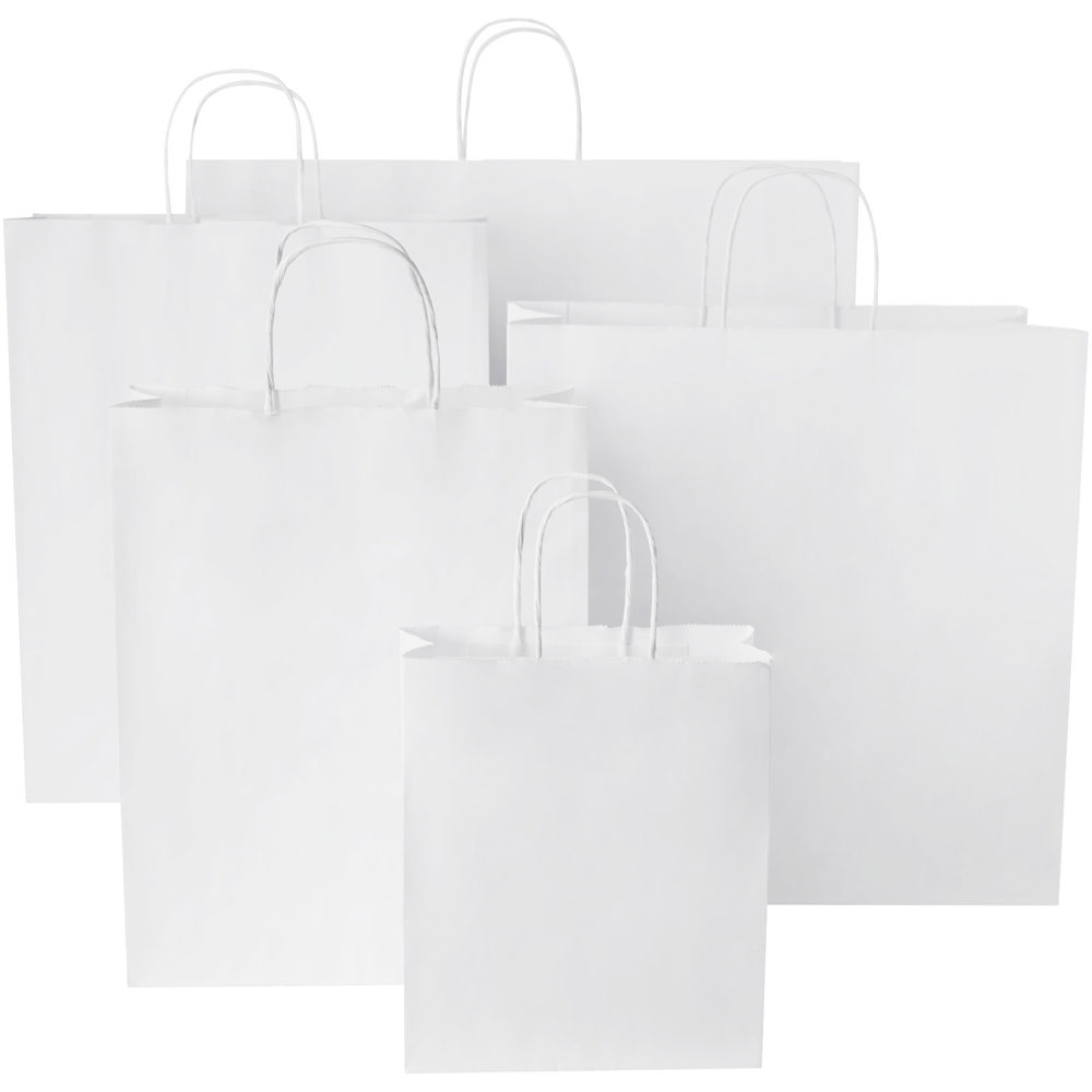 Kraftpapiertasche 80 g/m² mit gedrehten Griffen – 18 × 8 × 21 cm