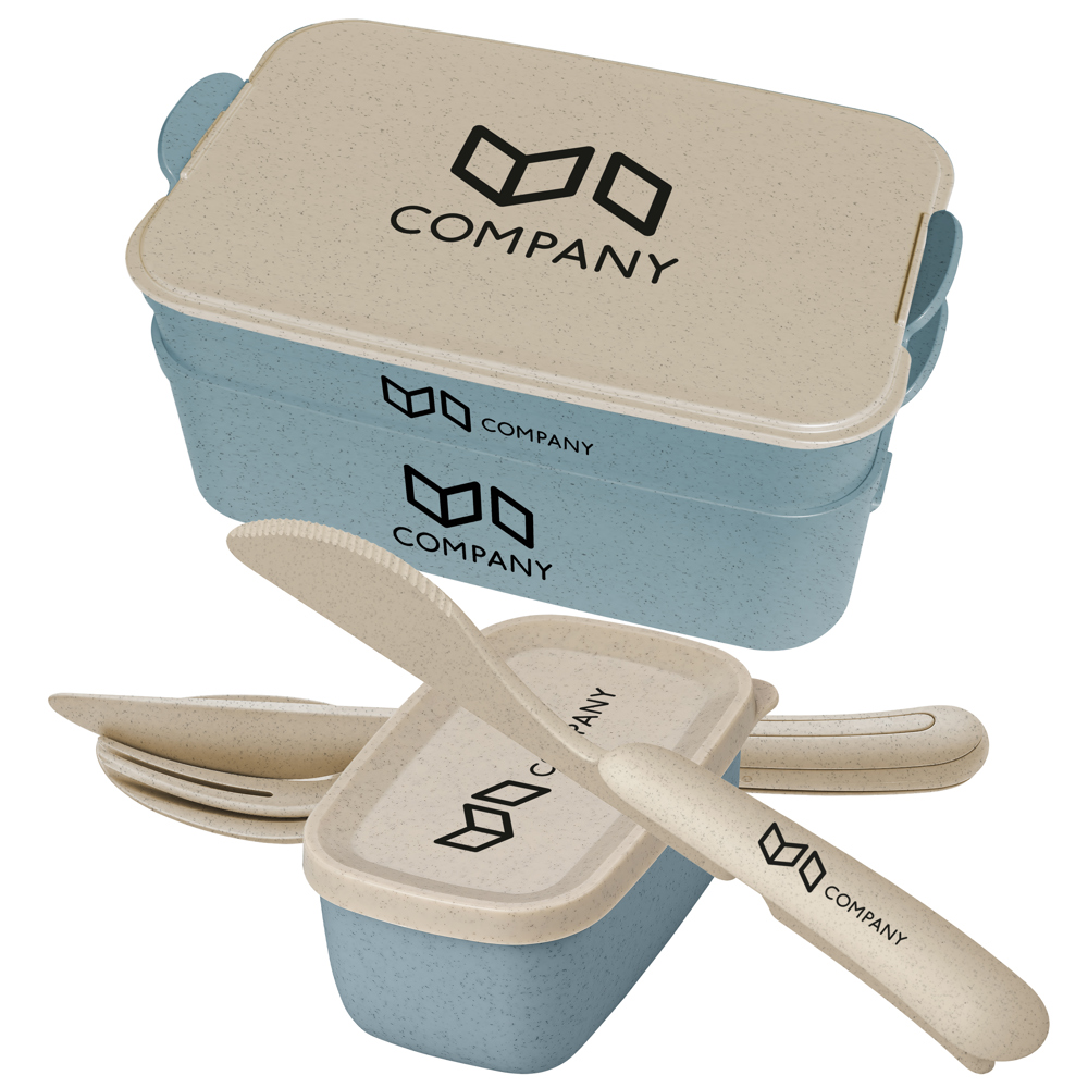 Koziol STAKK BENTOBOX READY Bentobox 2l+Liquidsafe Box+Besteckset