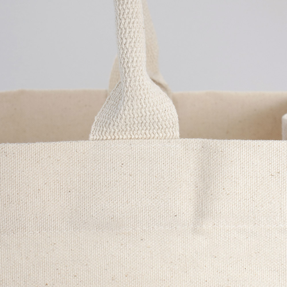 BAMBERG – Canvas-Tasche mit Boden- und Seitenfalten sowie gerollten Henkeln