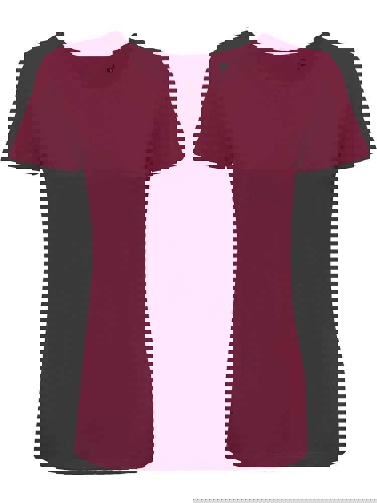 BS Moon Damen T-Shirt, 150 gr/m² - Weinrot