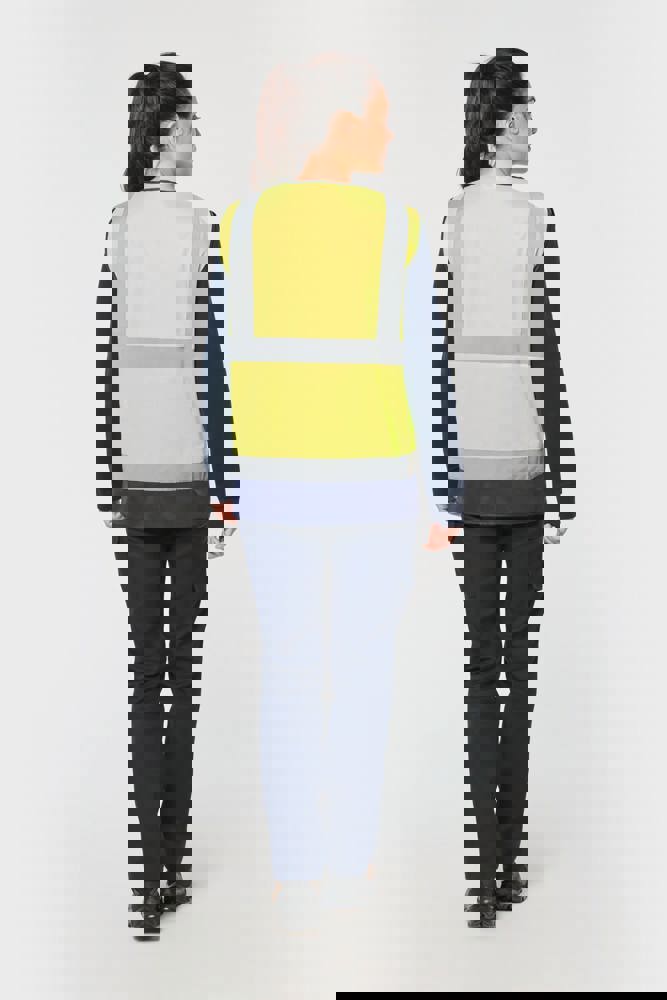 WK618 - Recycelte HI-VIS SICHERHEITSWESTE mit Reißverschluss