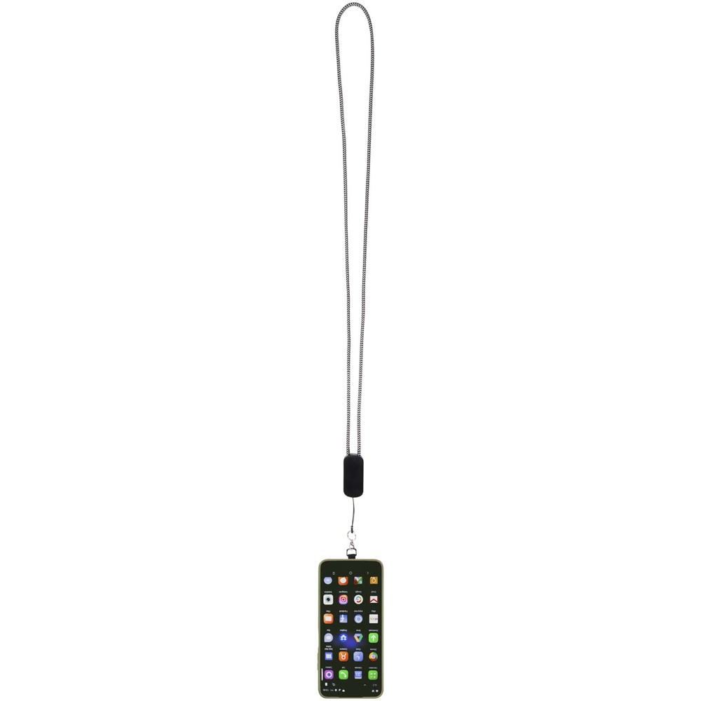 Anser Smartphone Lanyard aus recyceltem Kunststoff mit 27 W 5-in-1 integriertem Kabel