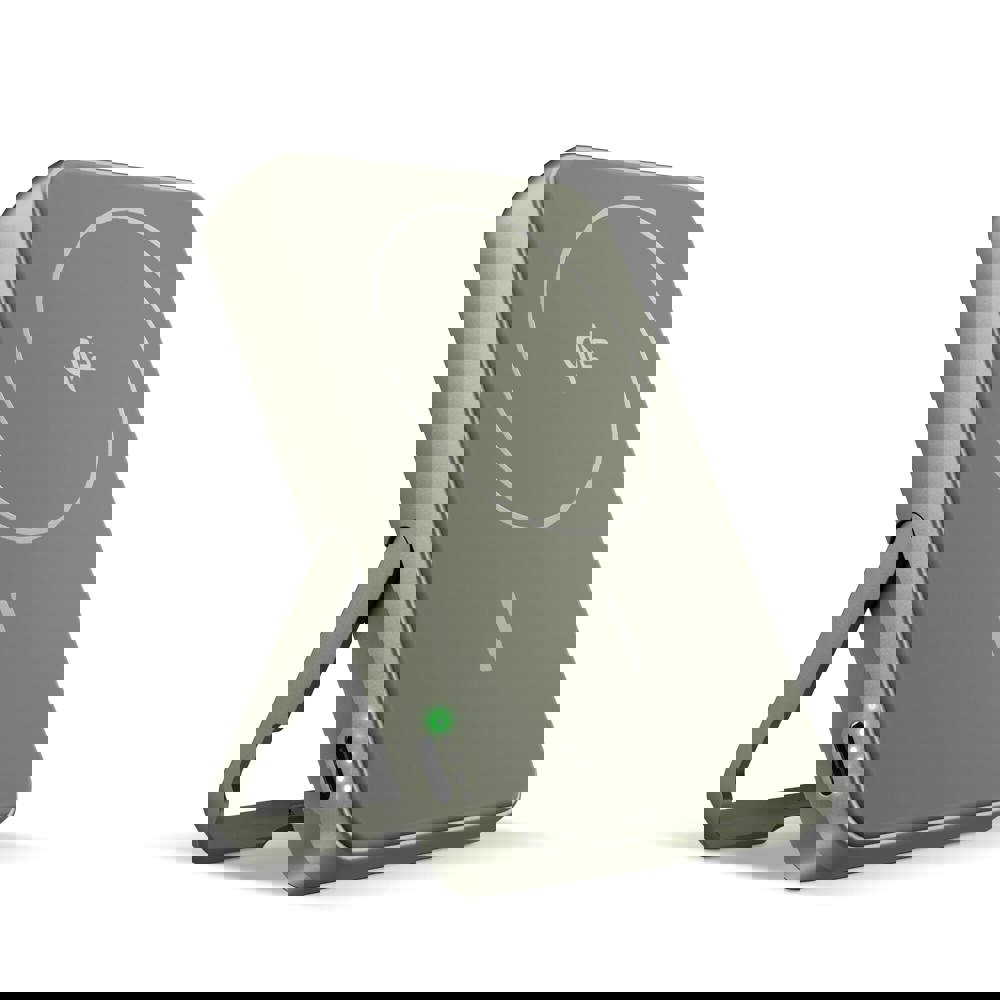 Fresh 'n Rebel Kabellose Powerbank 10000 mAh kompatibel mit MagSafe - Dried Green