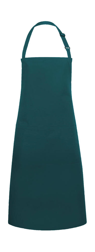 Bib Apron Basic with Pocket - Pine Green