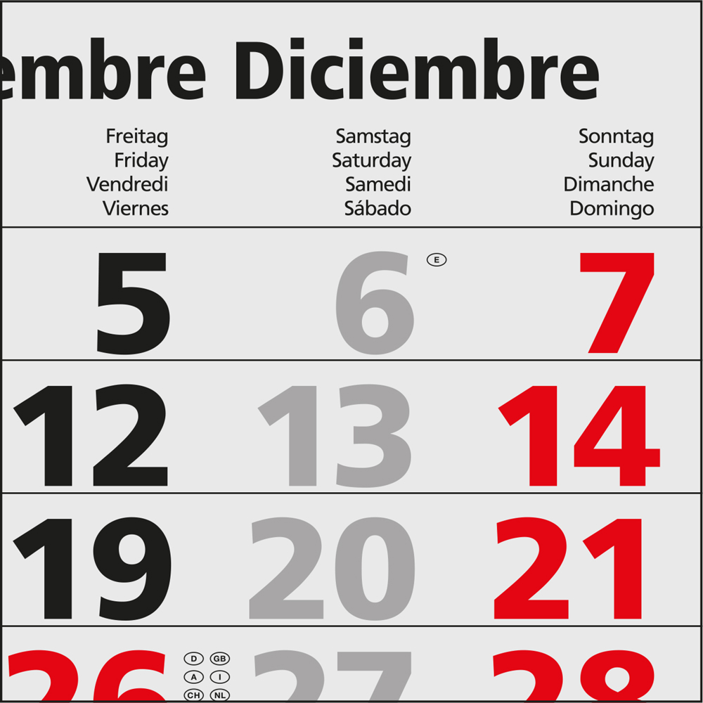 3-Monatskalender Mehrblock Maxi Light 3 EXPRESS
