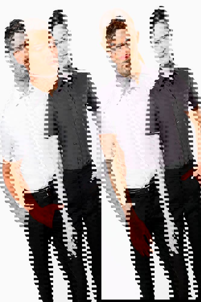 K543C - Herren Popelinehemd Kurzarm