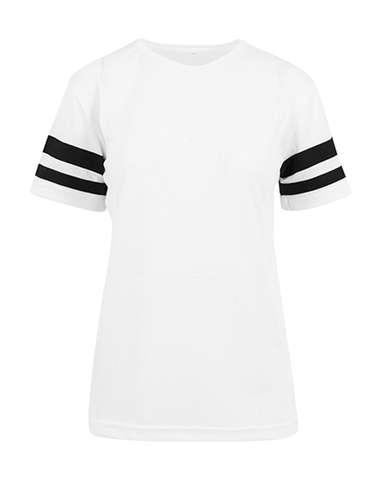 Build Your Brand - Ladies´ Mesh Stripe Tee