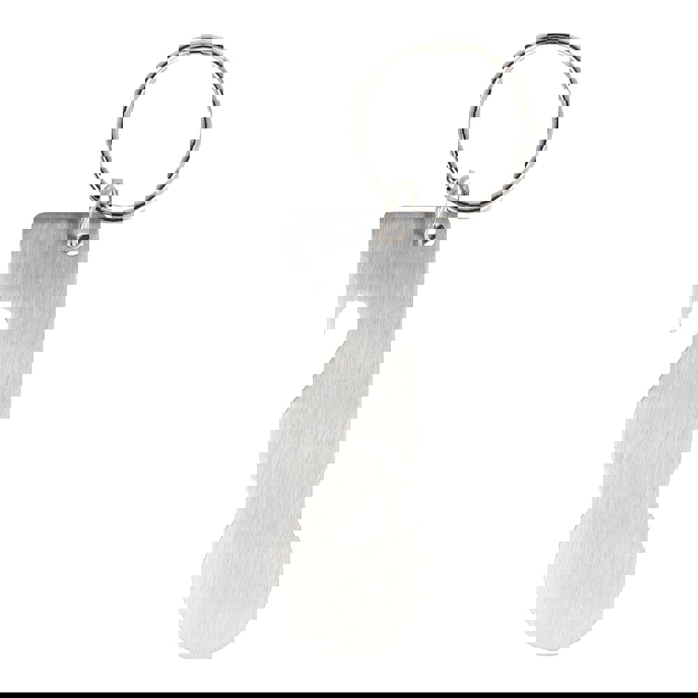 Edelstahl Schlüsselanhänger mit Einkaufswagenlöser