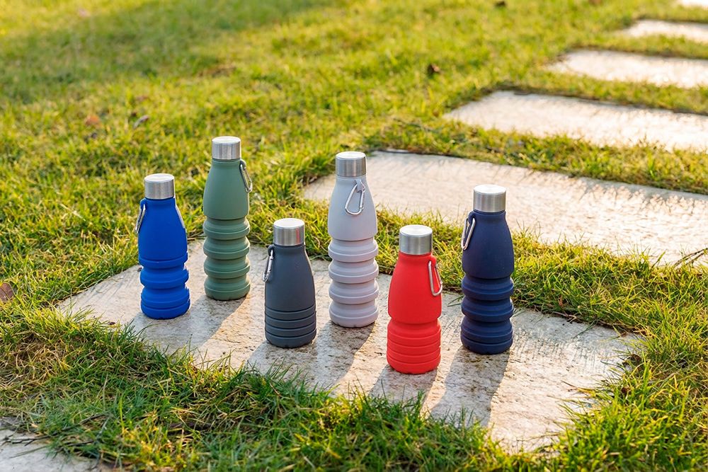 Faltbare Silikon-Trinkflasche 550 ml Erin