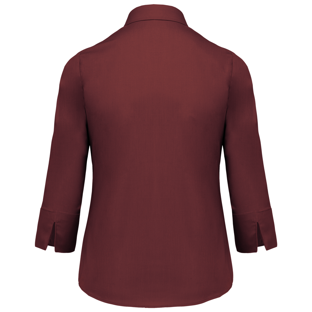 K558C - Popeline Hemd Baumwollpolyester 3/4-Ärmel pflegeleicht für Damen