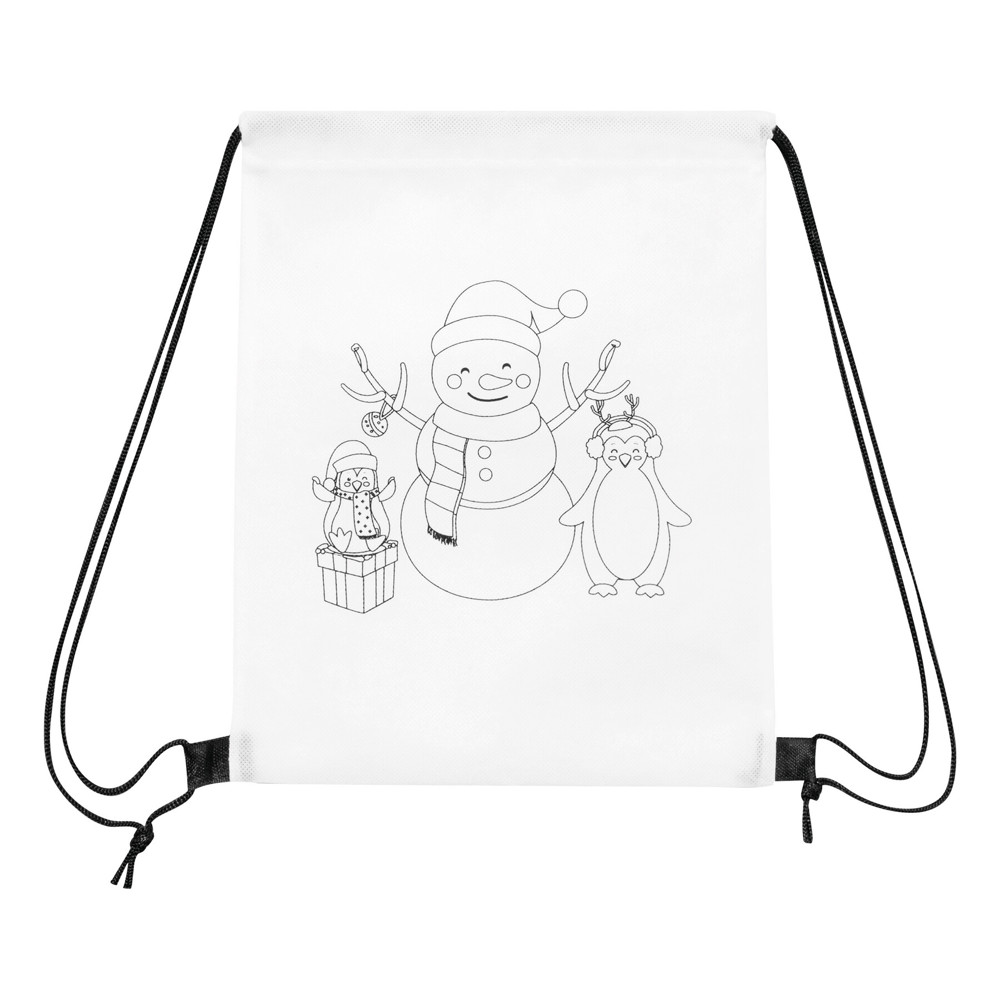 COLOURFUL SNOWMAN - Bemalbarer Turnbeutel