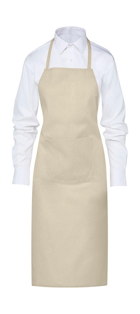 BUDAPEST Festival Apron with Pocket - natural