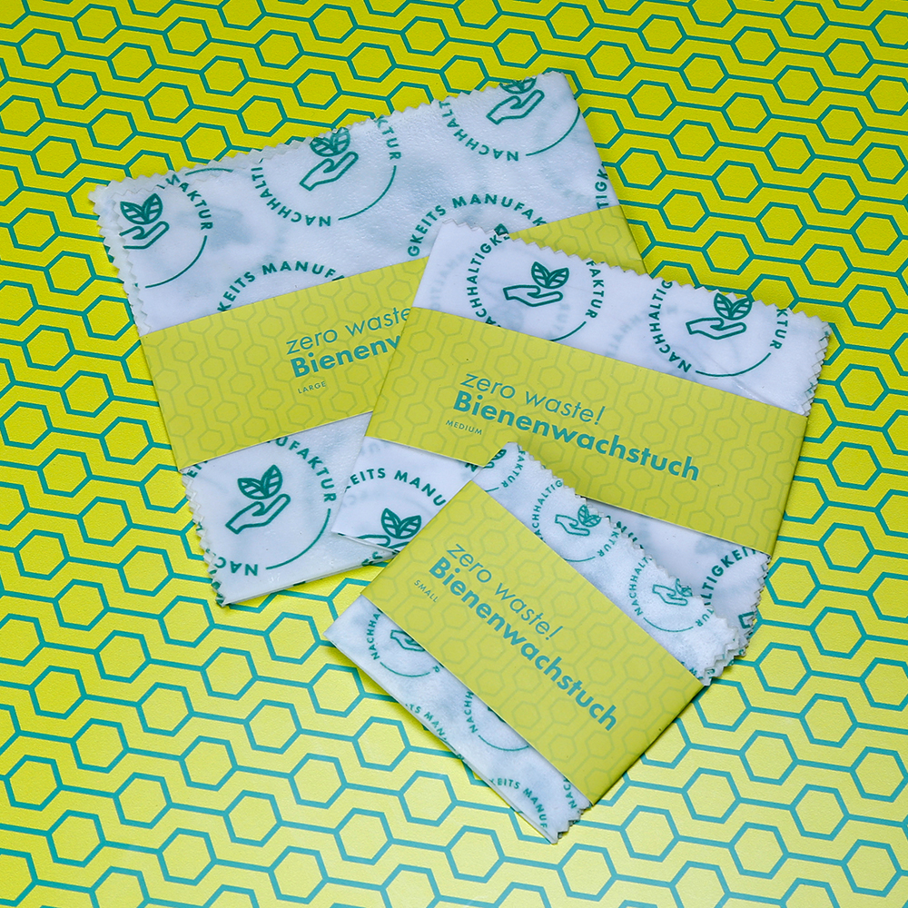 Bienenwachstuch – Wabi  mit Banderole L