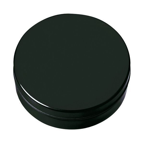 XS-Prägedose, silber-matt mit Pulmoll Pastillen - schwarz-matt